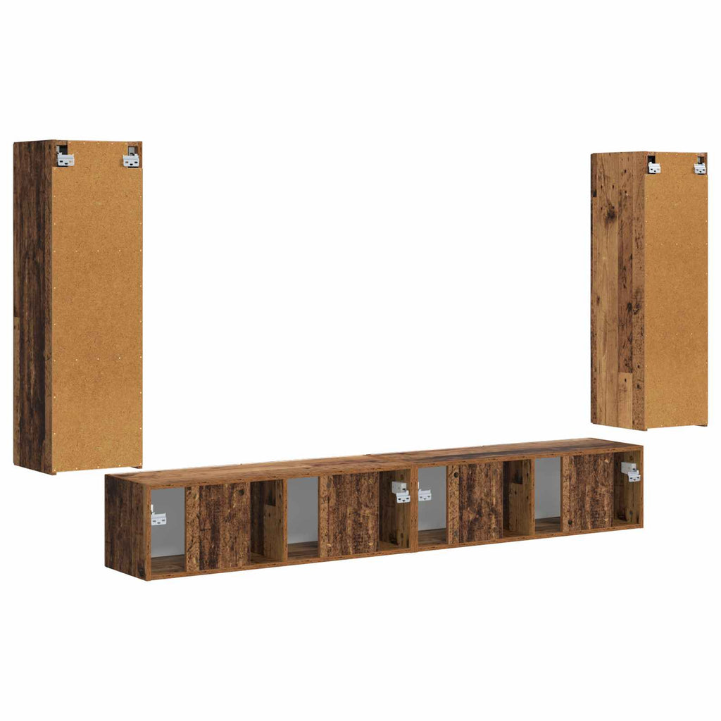 Conjunto de mueble para TV de pared 4 pcs 29,5 x 31 x 100 cm
