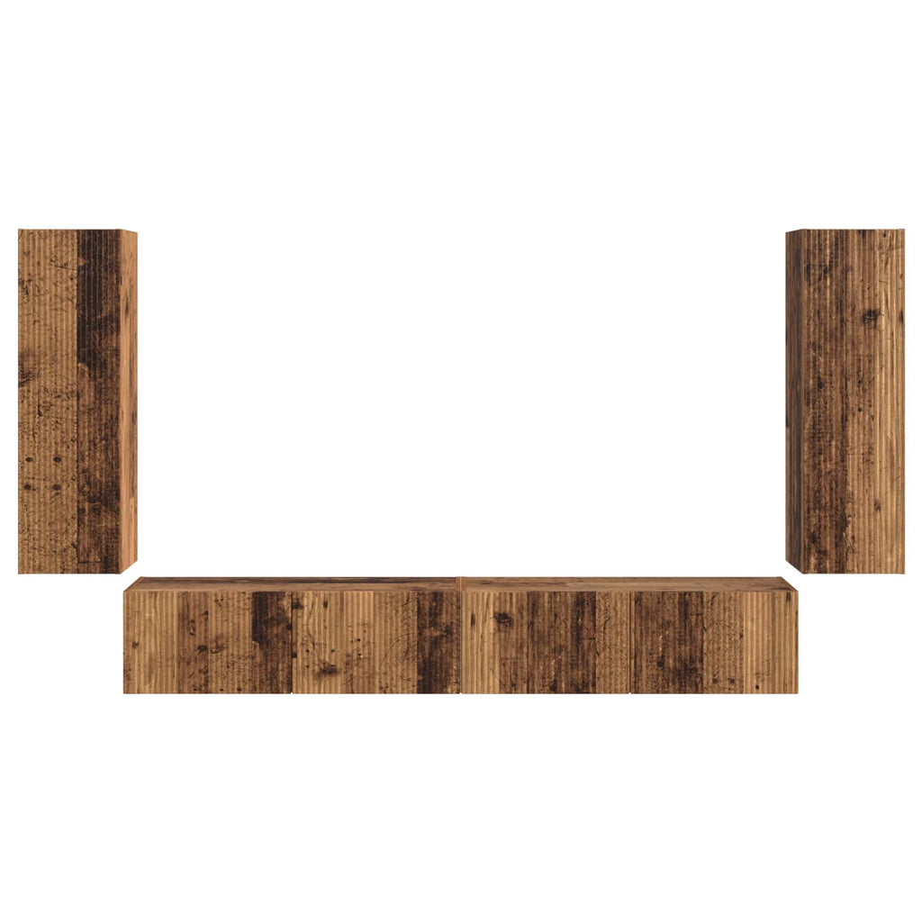 Conjunto de mueble para TV de pared 4 pcs 29,5 x 31 x 100 cm