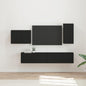 Conjunto de mueble para TV de pared 4 pcs brillante