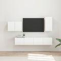 Conjunto de mueble para TV de pared 4 pcs brillante
