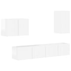 Conjunto de mueble para TV de pared 4 pcs brillante