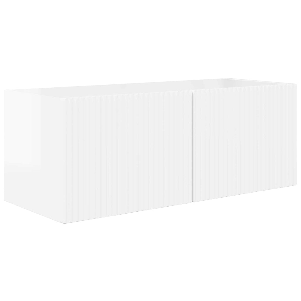 Conjunto de mueble para TV de pared 4 pcs brillante