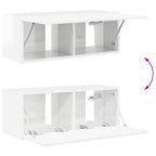 Conjunto de mueble para TV de pared 4 pcs brillante