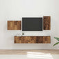 Conjunto de mueble para TV de pared 4 pcs brillante