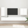 Conjunto de mueble para TV de pared 6 pcs brillante