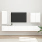 Conjunto de mueble para TV de pared 6 pcs brillante