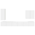 Conjunto de mueble para TV de pared 6 pcs brillante