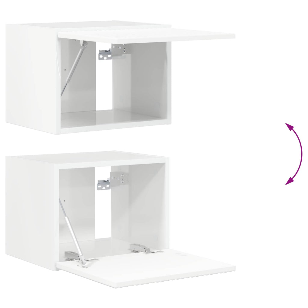 Conjunto de mueble para TV de pared 6 pcs brillante