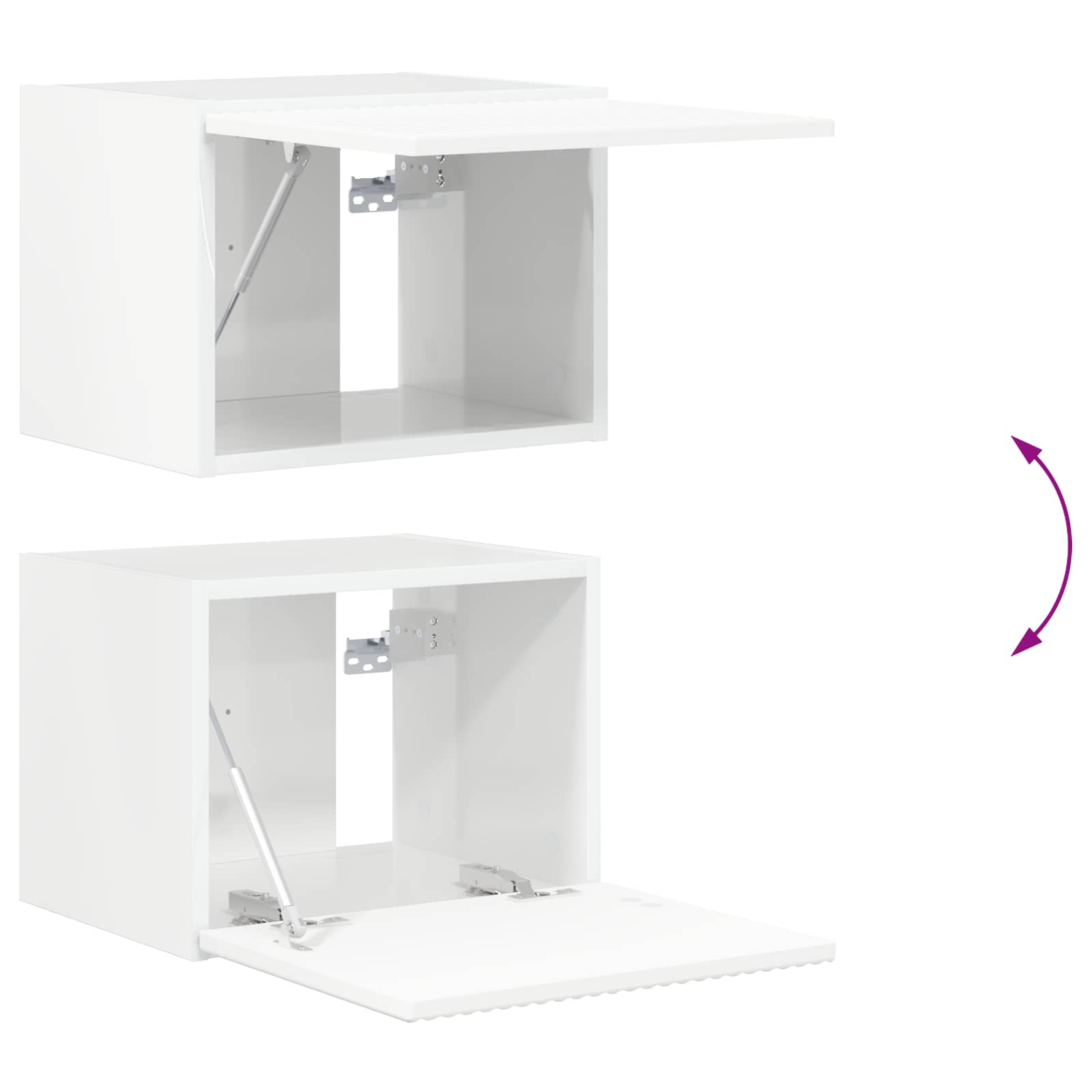 Conjunto de mueble para TV de pared 6 pcs brillante