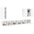 Conjunto de mueble para TV de pared 6 pcs brillante