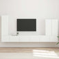 Conjunto de mueble para TV de pared 6 pcs brillante