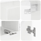 Conjunto de mueble para TV de pared 6 pcs brillante