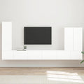 Conjunto de mueble para TV de pared 6 pcs brillante