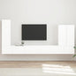 Conjunto de mueble para TV de pared 6 pcs brillante