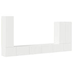 Conjunto de mueble para TV de pared 6 pcs brillante