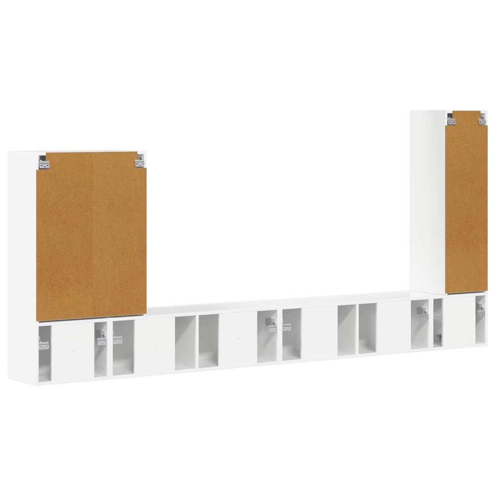 Conjunto de mueble para TV de pared 6 pcs brillante