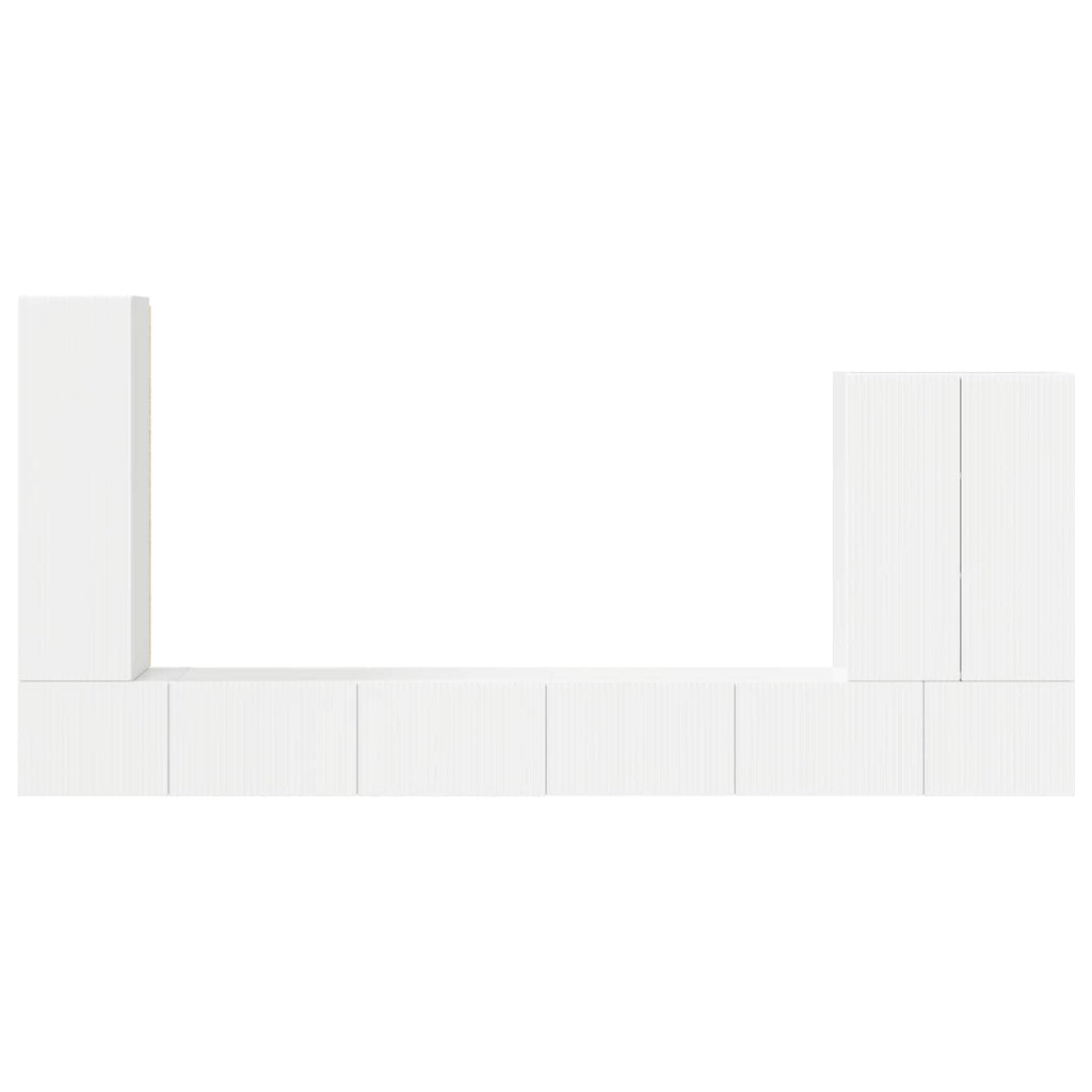 Conjunto de mueble para TV de pared 6 pcs brillante