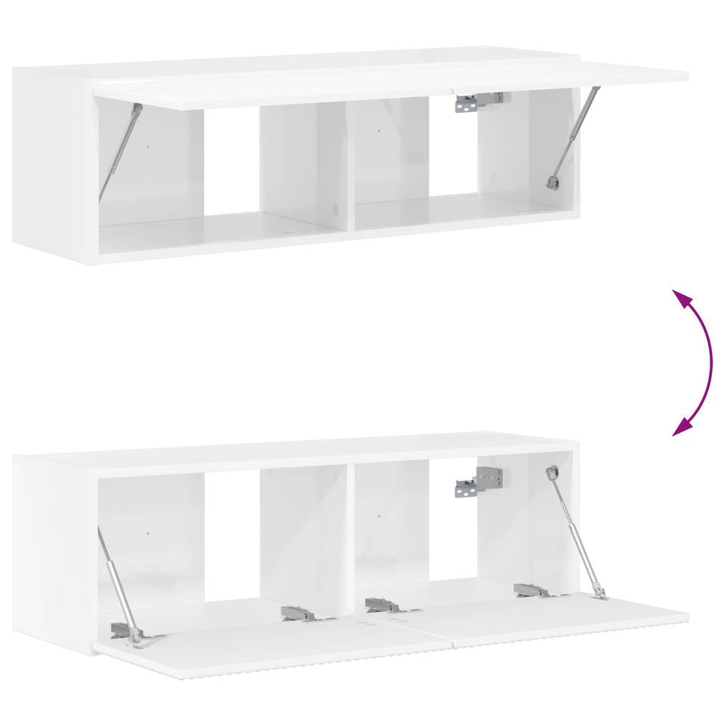Conjunto de mueble para TV de pared 6 pcs brillante