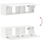 Conjunto de mueble para TV de pared 6 pcs brillante