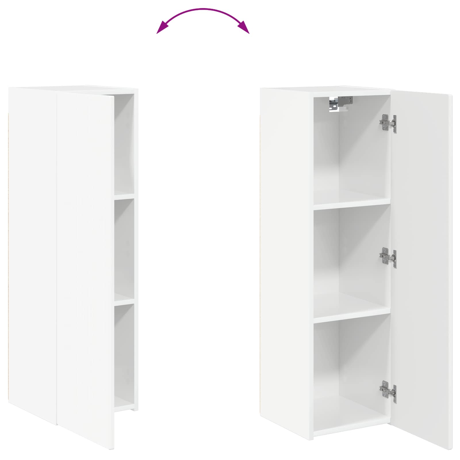 Conjunto de mueble para TV de pared 6 pcs brillante