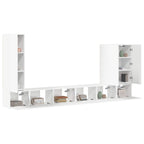Conjunto de mueble para TV de pared 6 pcs brillante