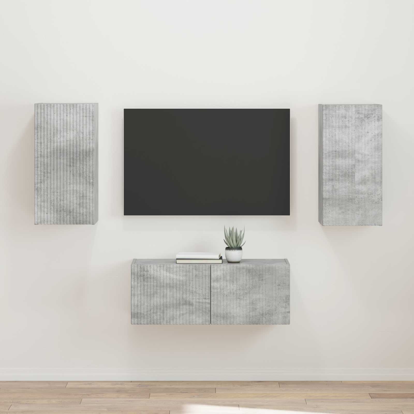 Conjunto de mueble de TV 2 pcs brillante Madera de ingeniería