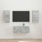 High-Gloss 2-Piece TV Unit Engineered Wood