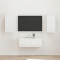 Conjunto de mueble de TV 2 pcs brillante Madera de ingeniería