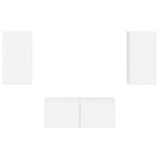 Conjunto de mueble de TV 2 pcs brillante Madera de ingeniería