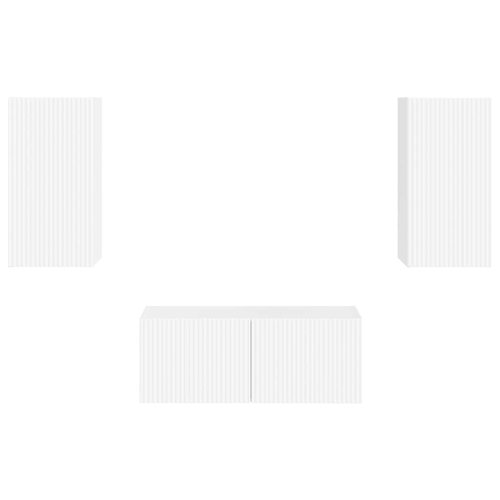 Conjunto de mueble de TV 2 pcs brillante Madera de ingeniería