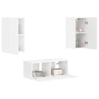 Conjunto de mueble de TV 2 pcs brillante Madera de ingeniería