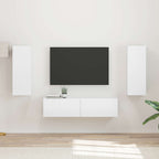 Conjunto de mueble de TV 2 pcs brillante Madera de ingeniería