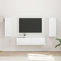 Conjunto de mueble de TV 2 pcs brillante Madera de ingeniería