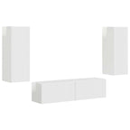 Conjunto de mueble de TV 2 pcs brillante Madera de ingeniería
