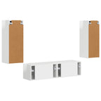 Conjunto de mueble de TV 2 pcs brillante Madera de ingeniería
