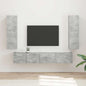 Conjunto de mueble de TV 3 pcs brillante Madera de ingeniería