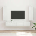 Conjunto de mueble de TV 3 pcs brillante Madera de ingeniería