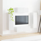 Conjunto de mueble de TV 3 pcs brillante Madera de ingeniería