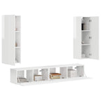 Conjunto de mueble de TV 3 pcs brillante Madera de ingeniería