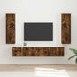 Conjunto de mueble de TV 3 pcs brillante Madera de ingeniería