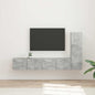 Conjunto de mueble de TV 3 pcs brillante Madera de ingeniería