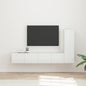 Conjunto de mueble de TV 3 pcs brillante Madera de ingeniería