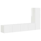 Conjunto de mueble de TV 3 pcs brillante Madera de ingeniería