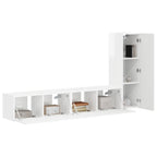 Conjunto de mueble de TV 3 pcs brillante Madera de ingeniería