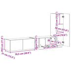 Conjunto de mueble de TV 3 pcs brillante Madera de ingeniería