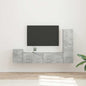 Conjunto de mueble de TV 4 pcs brillante Madera de ingeniería