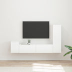 Conjunto de mueble de TV 4 pcs brillante Madera de ingeniería