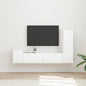 Conjunto de mueble de TV 4 pcs brillante Madera de ingeniería