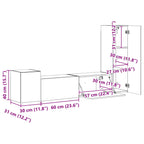 Conjunto de mueble de TV 4 pcs brillante Madera de ingeniería