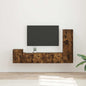 Conjunto de mueble de TV 4 pcs brillante Madera de ingeniería